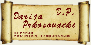 Darija Prkosovački vizit kartica